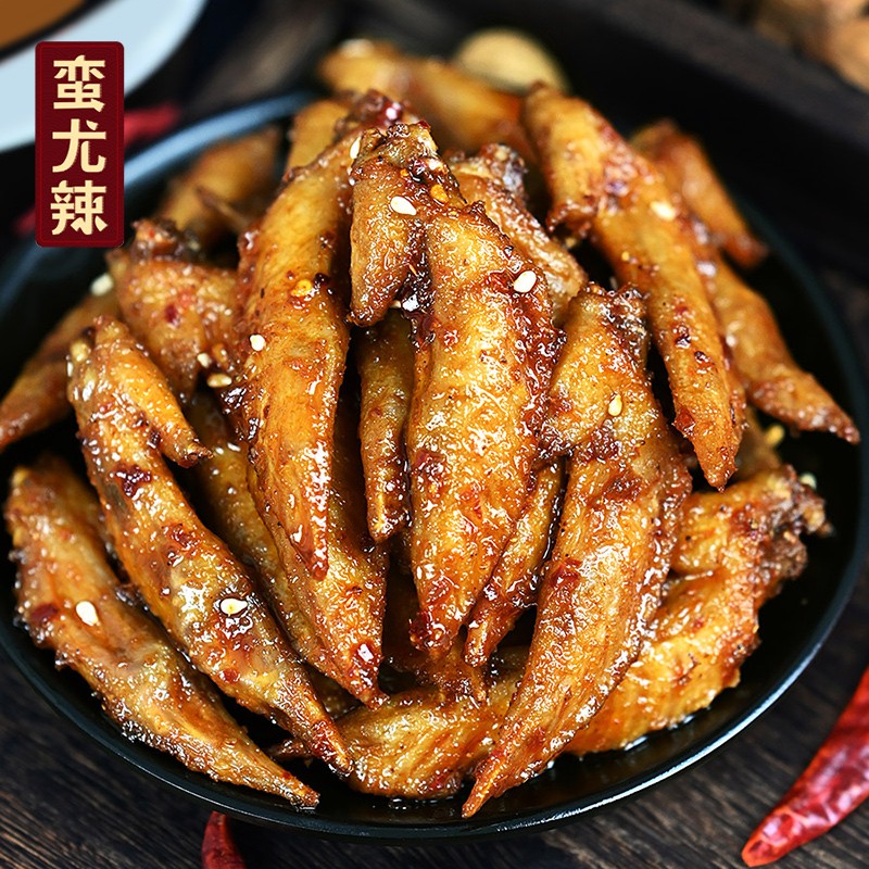 蛮尤辣(manyoula)湖南新化特产香辣鸡翅尖即食鸡肉休闲零食娄底特产麻