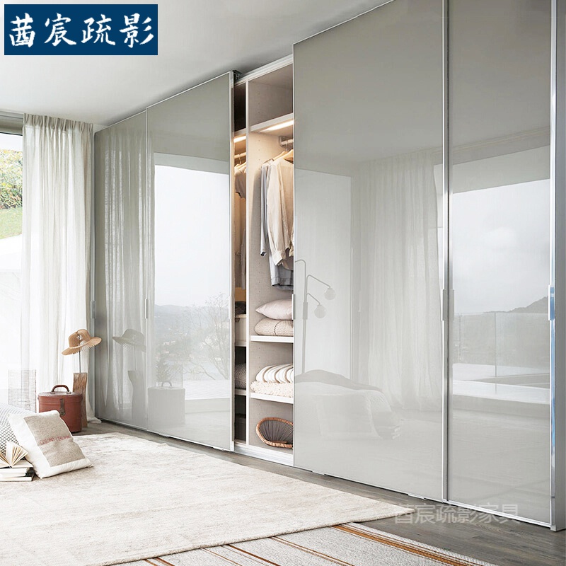 衣柜定制卧室平开移门大衣橱衣帽间定做 预约测量设计 整装  1平方米