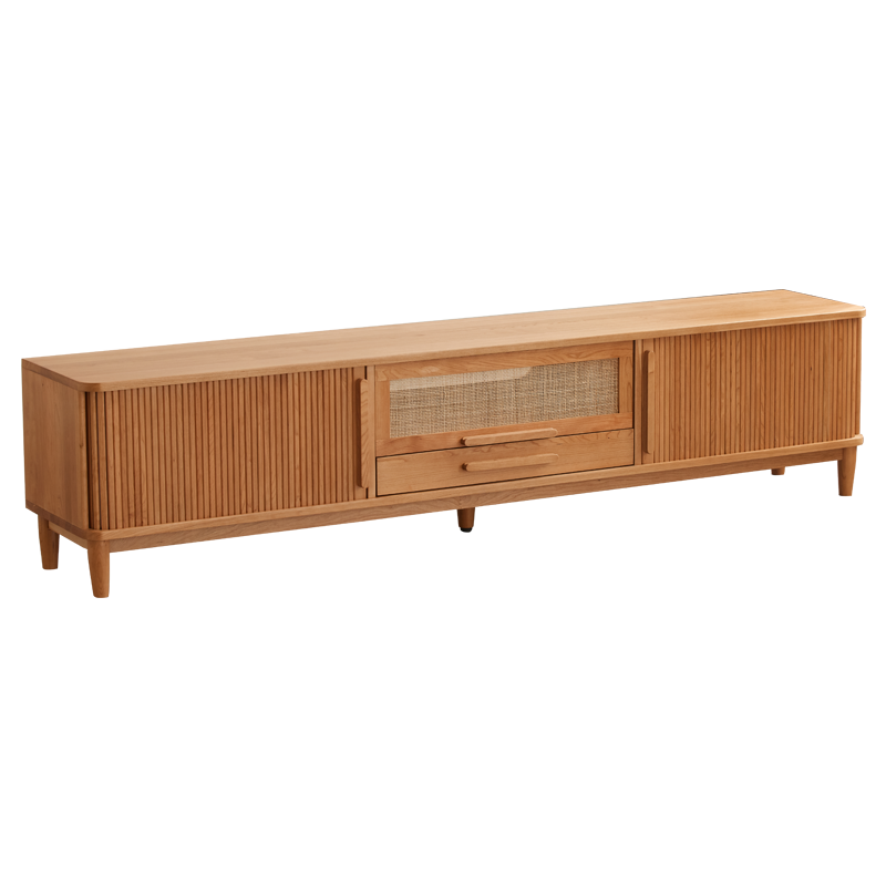 原始原素实木电视柜现代简约小户型客厅樱桃木多功能地柜 JD-2277