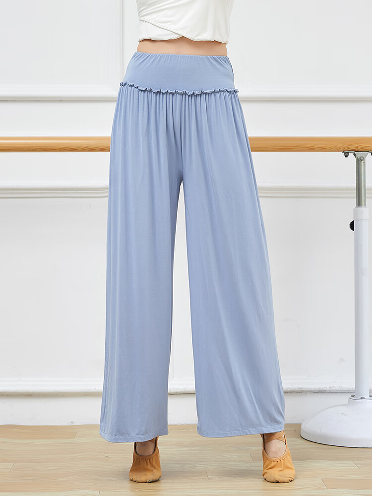 橙央舞蹈裤子女新款秋冬民族古典舞阔腿裤现代舞裤形体中国舞练功服装