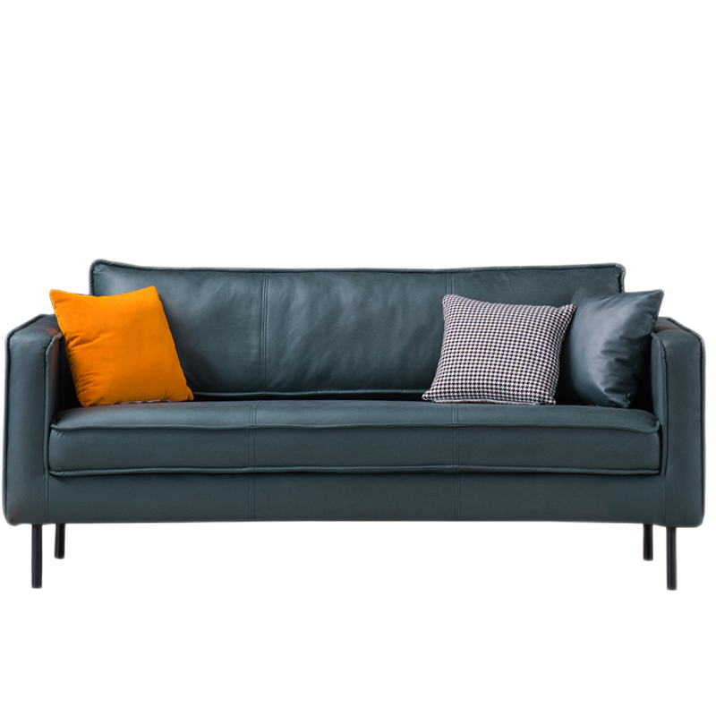 牧席 北欧沙发小户型组合双三人位科技布沙发轻奢现代简约客厅卧室LOFT公寓双人沙发 复古绿色【防污科技布】 单人位85cm