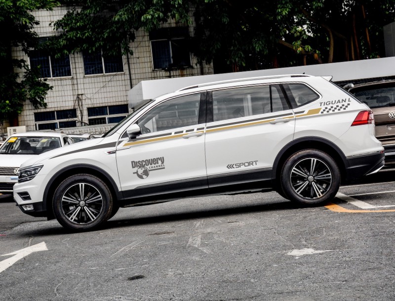 适用于大众途观l车贴专用车身彩条贴纸途观拉花 改装腰线装饰贴花