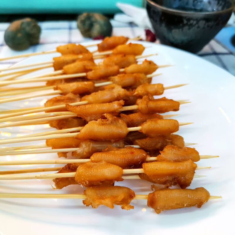 皓谦鸭脚筋小串夺命小串油炸铁板烧烤串商用冷冻半成品约80串一