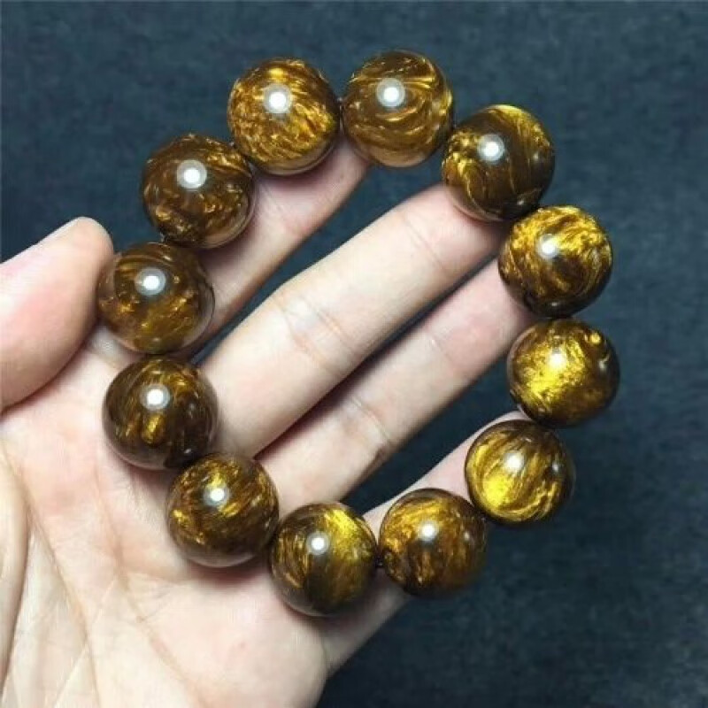 金丝海柳手串佛珠手串珊瑚男女配饰创意礼物摆件,手球 20mm*12颗金丝