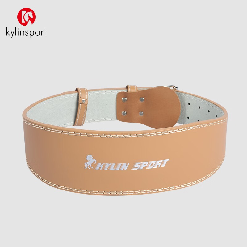 kylin 健身举重腰带 健美训练 深蹲架腹肌腰部保护腰带 运动健身 深黄