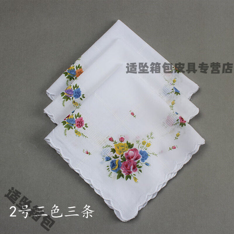 花淯手绢 女 手帕女士古风全棉印花手帕女士手帕月牙边复古吸汗清爽小