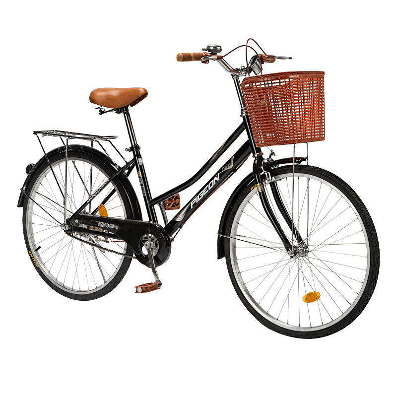 飞鸽轻便24寸自行车成人男女式时尚上班学生代步休闲复古城市通勤车