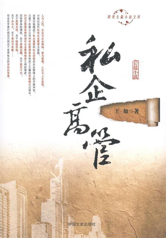 私企高管 王如著 中国文史出版社 mobi格式下载