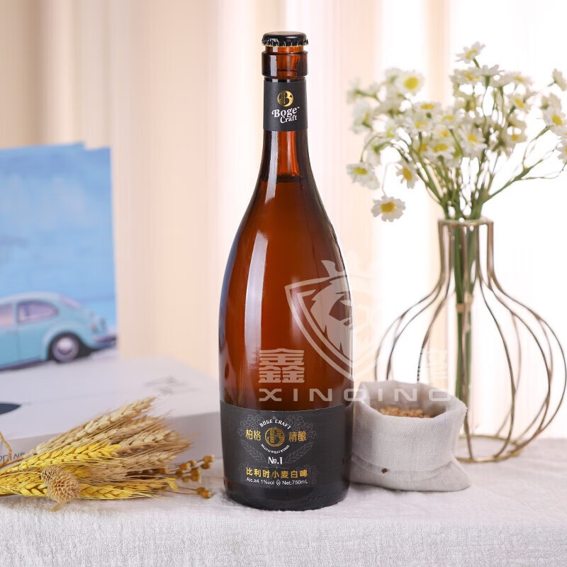 柏格精酿 比利时风味小麦白精酿啤酒 柏格 750ml 1瓶