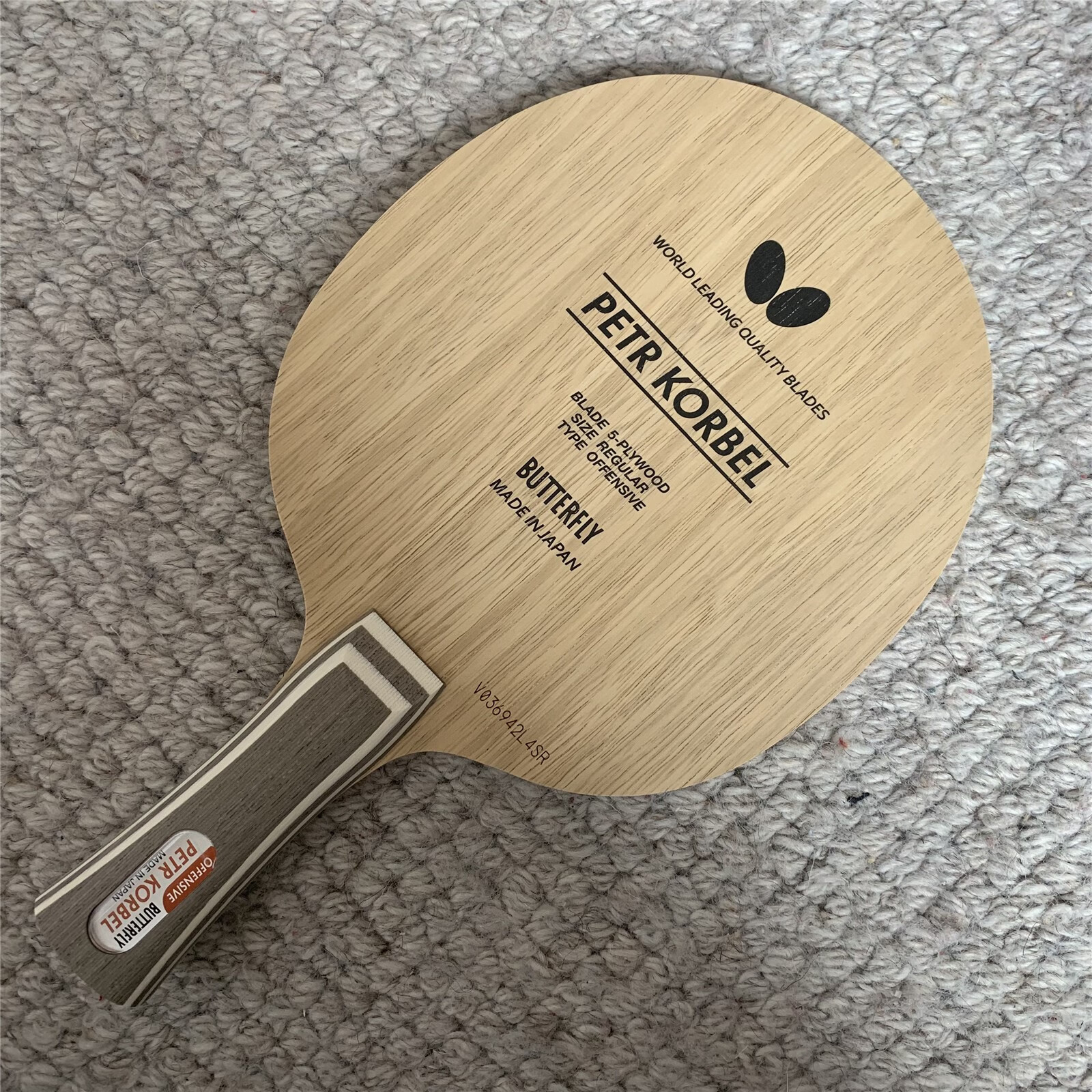 蝴蝶牌(butterfly)阿鹿乒乓日版butterfly蝴蝶korbel科贝尔乒乓球拍fl