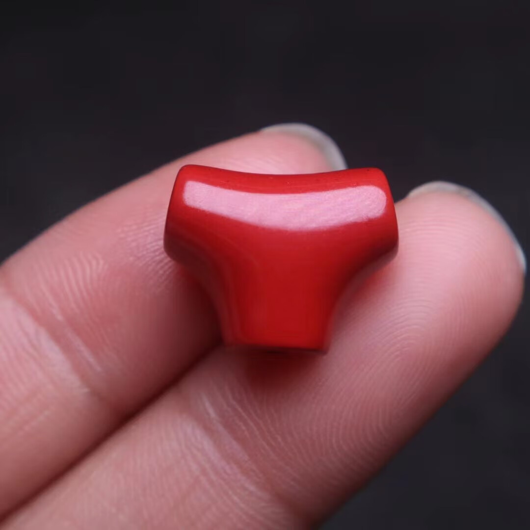 恋聚朱砂砂三角三通佛头个性金刚星月菩提手长串diy文玩配饰 尺寸15*