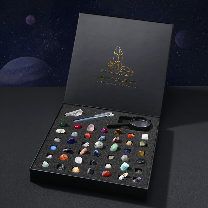 水晶玛瑙宝石岩石化石矿物摆件 43种矿石标本【加图鉴】