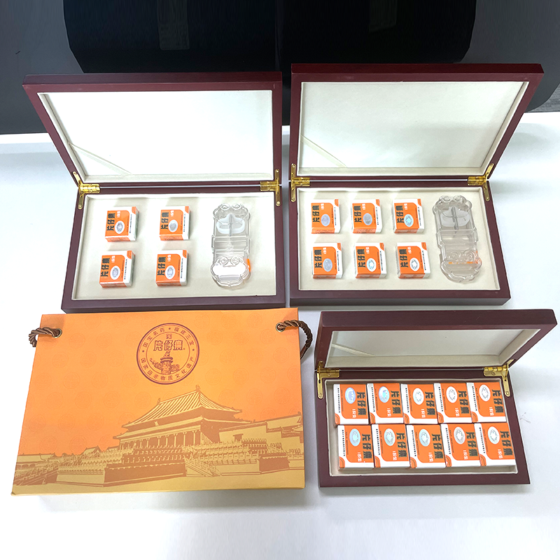 峰览漳州片仔癀空礼盒木盒送礼装饰便携包装盒子锡罐切割器药盒手提袋