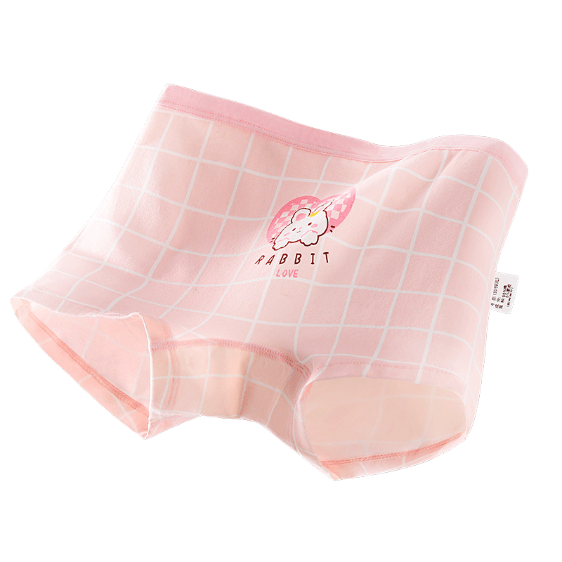 草莓格子儿童平角内裤，价格实惠质量可靠