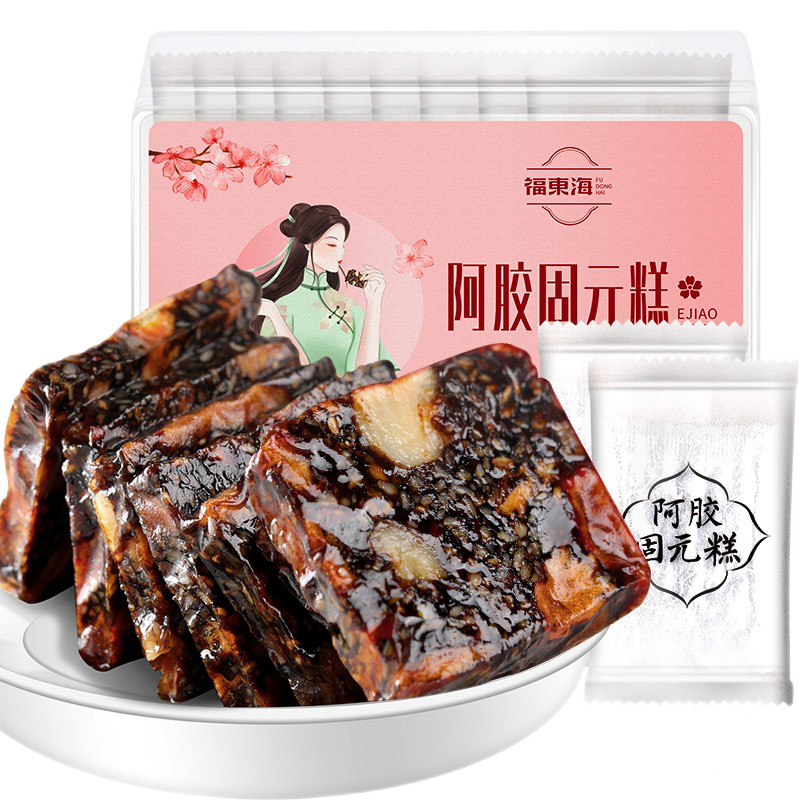 福東海 阿膠糕阿膠固元膏即食山東東阿縣阿膠片驢皮手工熬制阿膠塊 阿膠糕 250g*2盒