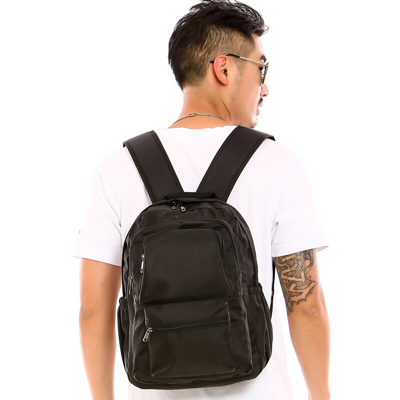 京蝌蝌包 男 随身旅行多口袋大容量轻便防水休闲旅行随身电脑加宽夹棉