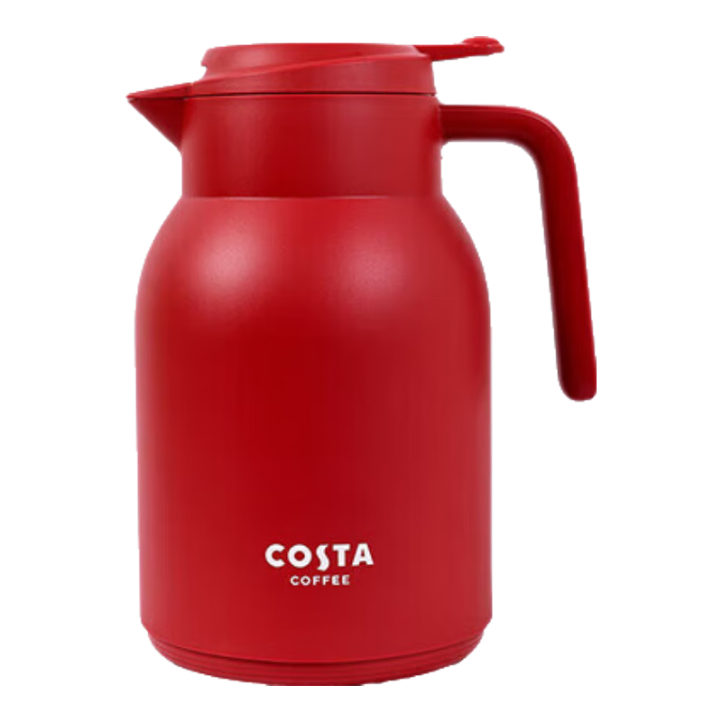 COSTA红色保温壶家用大容量玻璃内胆暖水壶热水瓶开水壶结婚情人节礼物
