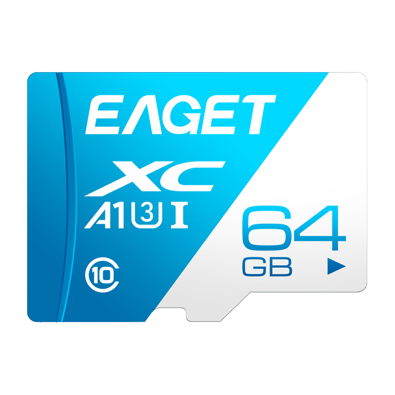 28日0点、京东特价APP：EAGET 忆捷 T1 蓝白卡 Micro-SD存储卡 64GB（UHS-I、V30、U3、A1）
