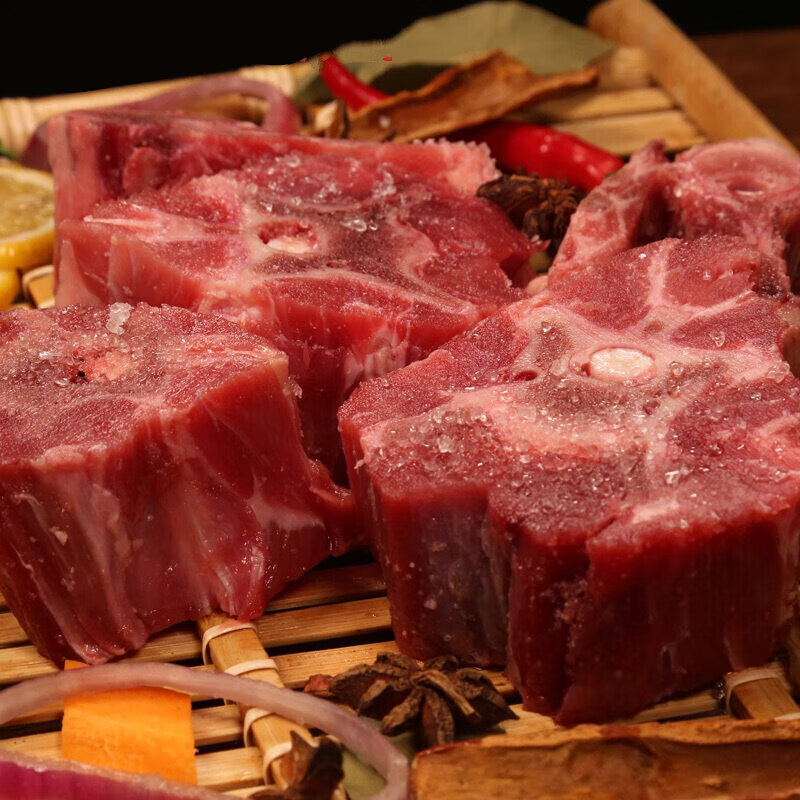 皓谦羊蝎子新鲜脊骨2斤生牛羊肉羊骨头块汤骨火锅食材
