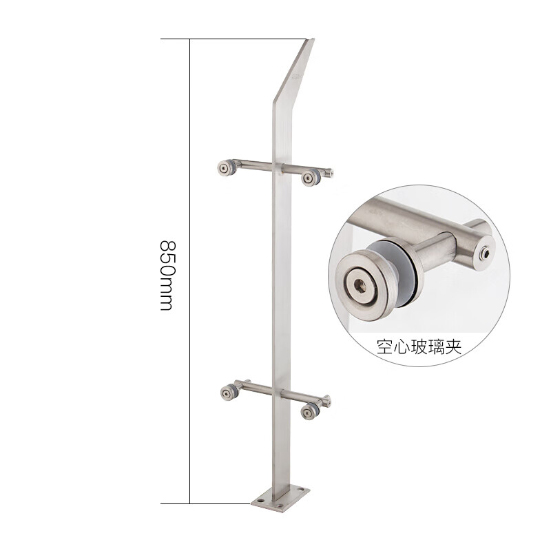 衫咩玻璃栏杆配件 不锈钢立柱栏杆玻璃楼梯扶手定制室外工程公园阳台