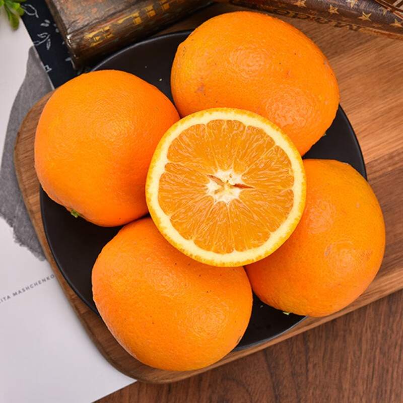 自由王果 湖北秭归伦晚春橙 甜橙子 单果约60-70mm 新生鲜夏橙水果 5斤装中果65-70mm