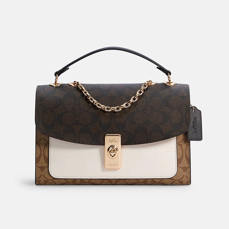 蔻驰(coach) 女包 经典标志lane系列链条包 女士手提包单肩斜挎包礼物