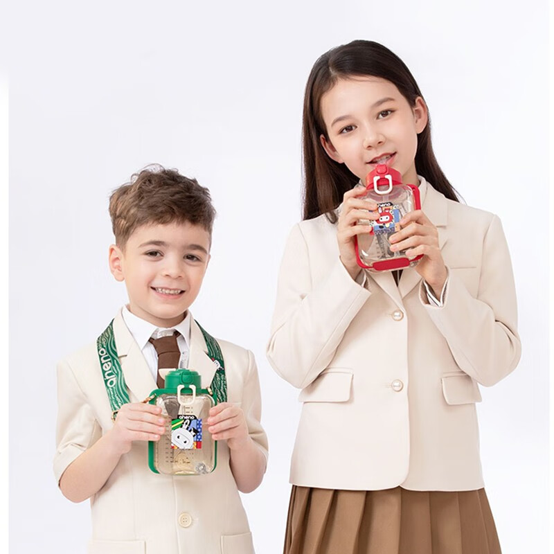 恩尼诺(aneno)儿童水杯PPSU防摔吸管杯宝宝重力球水杯幼儿园小学喝水杯 A212诺可杯 500ml 托米橙