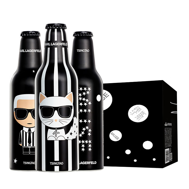 青岛啤酒 Karl Lagerfeld x 夜猫子啤酒355ml 6瓶