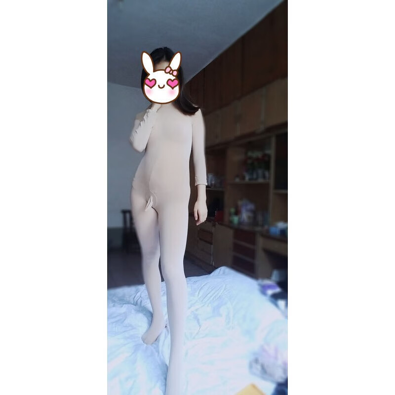 buffny200d弹力连体丝袜带j套丝袜情趣私房诱惑免脱连体衣 白色 九分