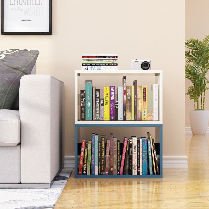 落地书架客厅卧室小型家用学生多层置物架简易书柜省空间 2组颜色备注