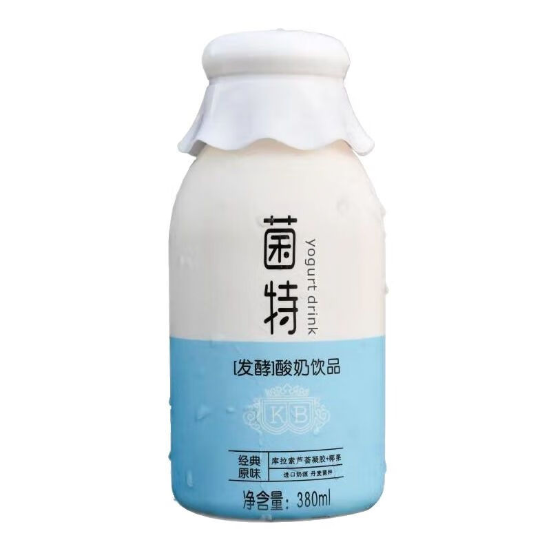 康伴漯河花花牛菌特 380ml瓶装 康伴菌特酸奶 发酵果粒乳酸菌牛奶 380