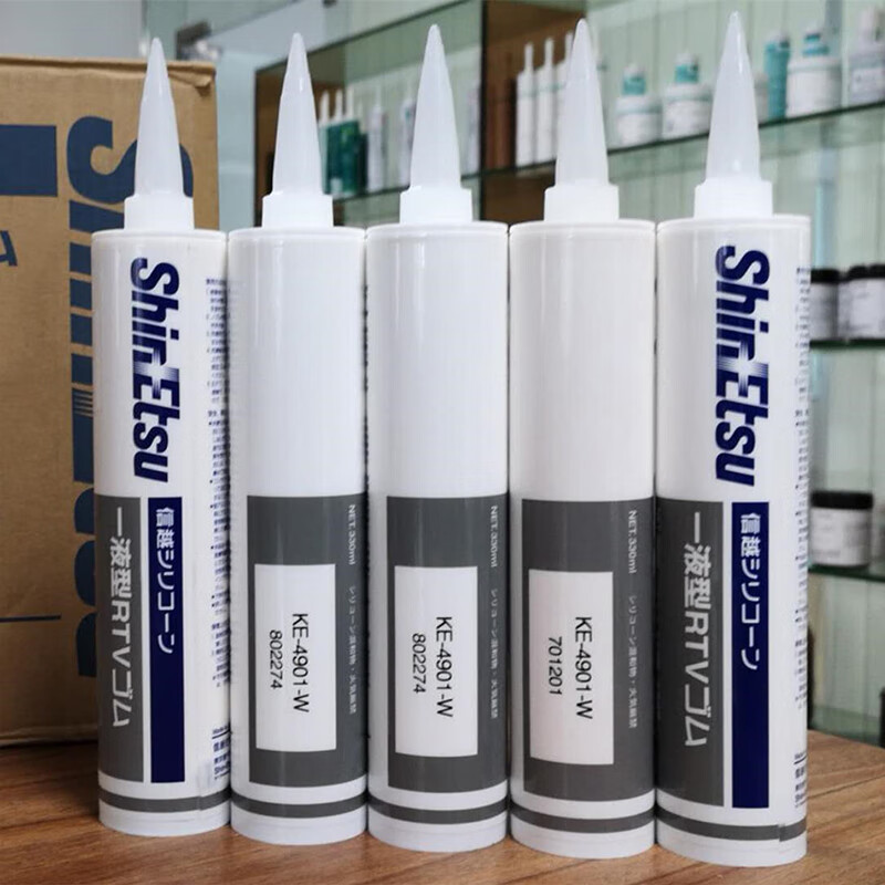 日本shinetsu信越ke-4901-w一液型rtv粘接密封导热型硅胶无腐蚀胶 ke