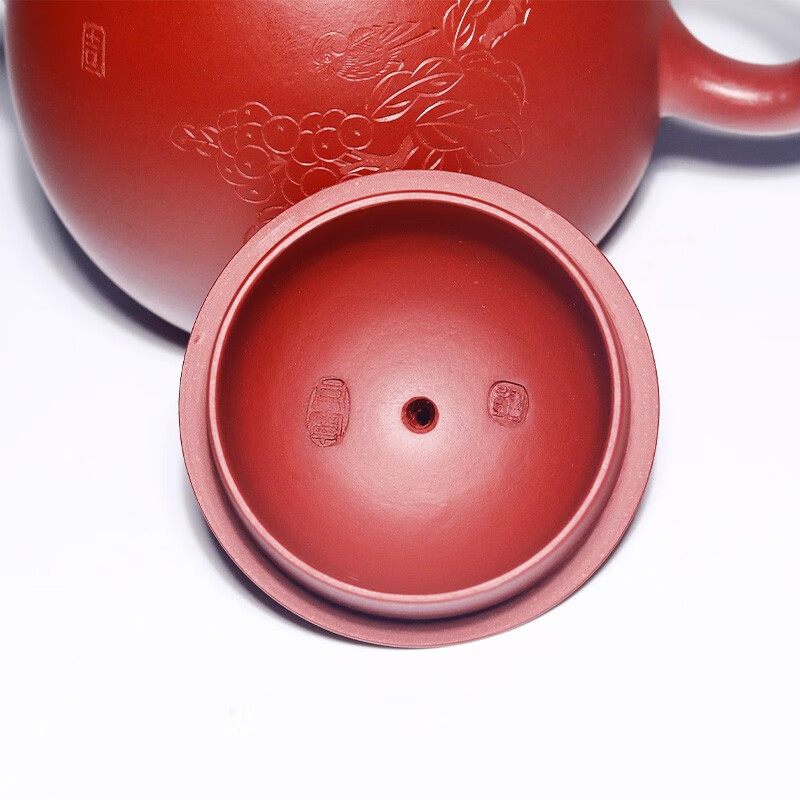 古往今来 宜兴紫砂壶泡茶壶顾国强纯全手工紫砂茶壶大红袍刻字龙蛋