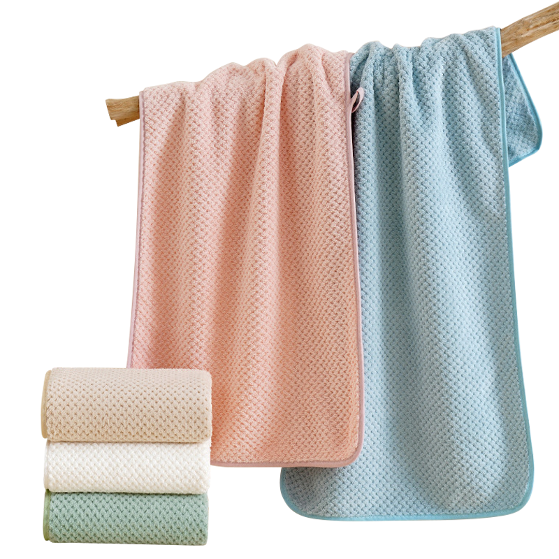名创优品（MINISO）抗加厚毛巾3条装 吸水洗脸家用柔软干发大面巾 浅咖+白+灰