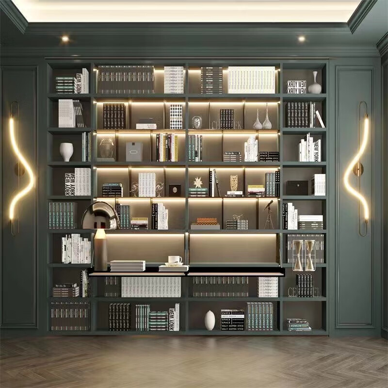 哈兰士3d立体直播间背景墙简约高端高级感仿真书架书柜场景装饰布置网