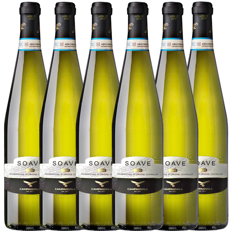 意大利原瓶进口白葡萄酒 索阿伟产区（Soave）坎帕诺拉酒庄DOC级干白 整箱6瓶750ml*6 388元