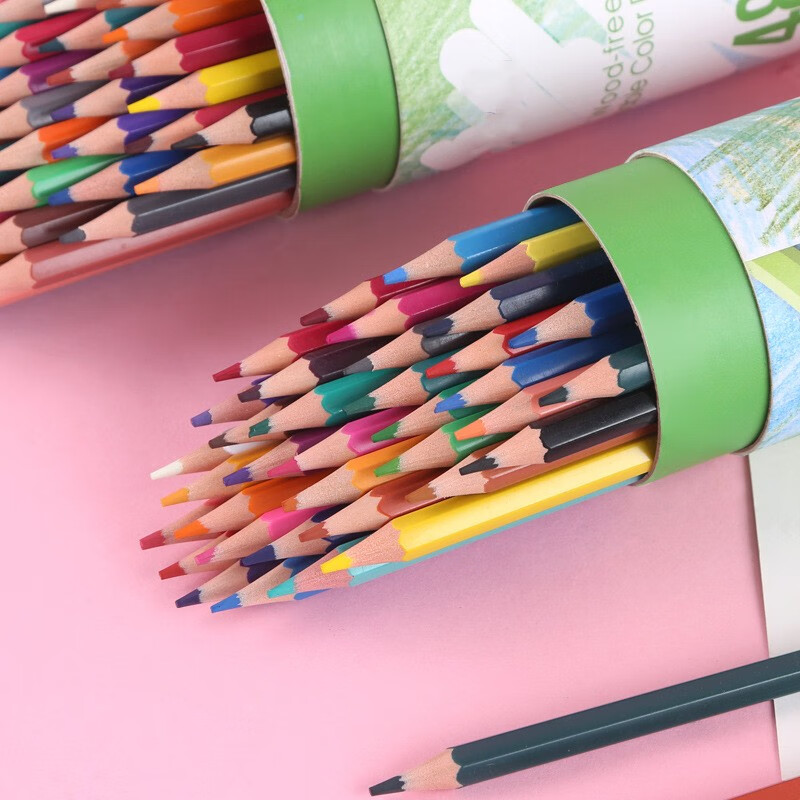 山承海量 彩色铅笔油性学生用专业手绘48色笔24色画画笔36色小学生安全绘画素描儿童 油性彩铅-12色 盒装