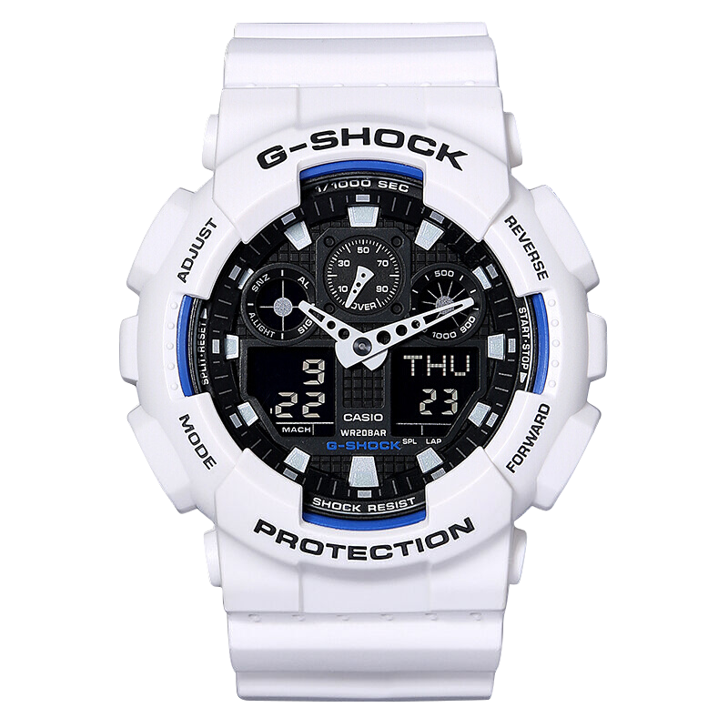 ŷCASIOֱ g-shockԶԲʷ˫Էˮ˶бʯӢ GA-100B-7A439Ԫȯ