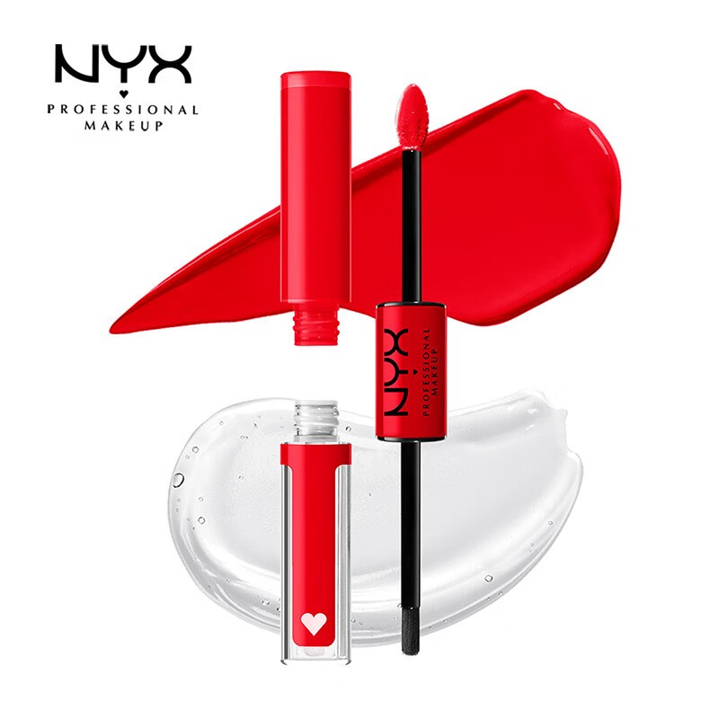 逆色 NYX 双头镜光唇釉 品牌直供 水光玻璃镜面滋润湿持久不脱色不沾杯学生#4 
