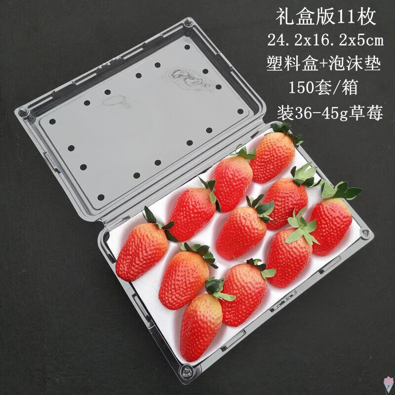 创京懿选草莓包装泡沫盒草莓盒子包装盒包装箱纸盒礼盒礼品箱塑料透明