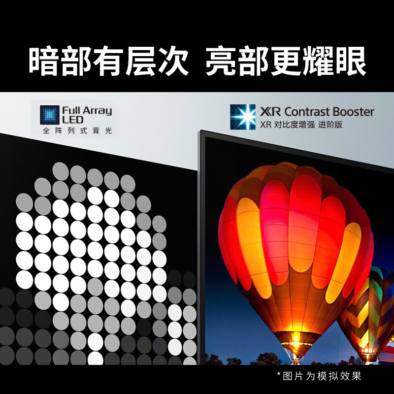 索尼（SONY）XR-65X90J 65英寸 全面屏 游戏电视 4K超高清HDR XR认知芯片 HDMI2.1