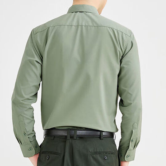 nptsq 军旅陆内衬衣军绿色职业内衬衣春秋长袖衬衣 175/96a 41-xl