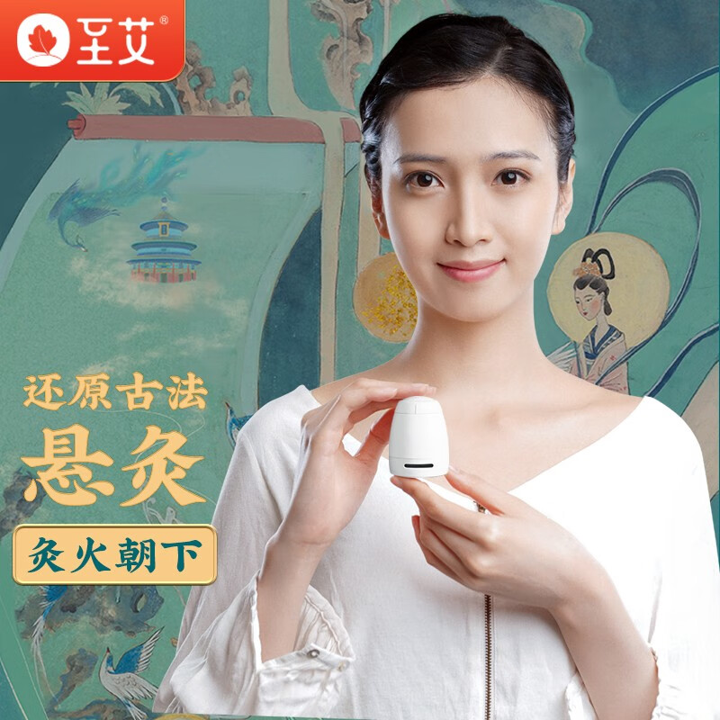 至艾熱灸款小罐灸器艾灸盒隨身灸家用艾灸罐全身灸便攜懸灸器 熱灸儀器2個(gè)裝