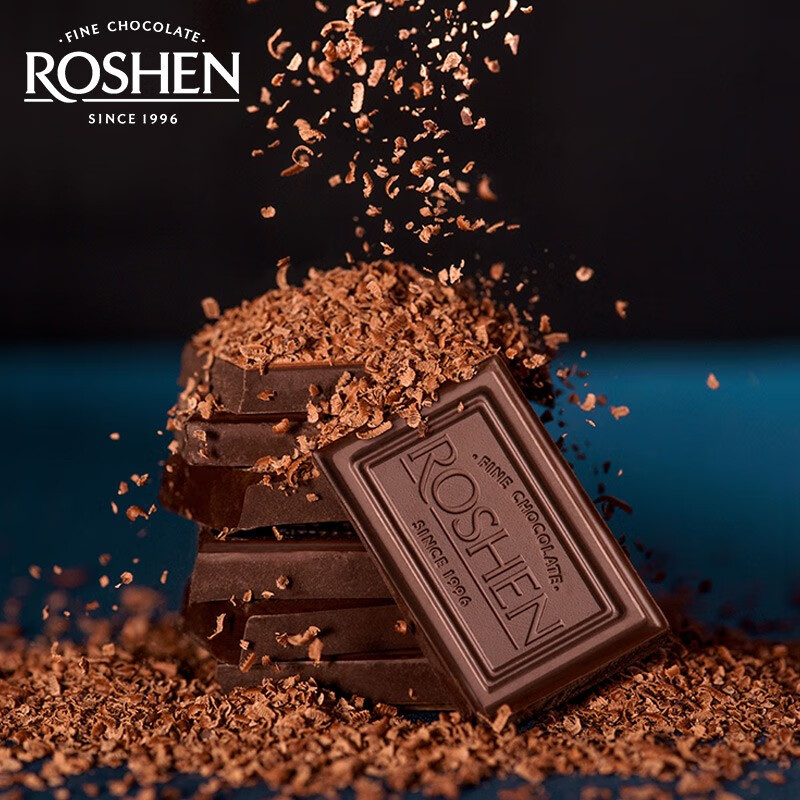 如胜乌克兰进口俄罗斯风味  80%黑巧克力板块 情人节爱心礼物 1块