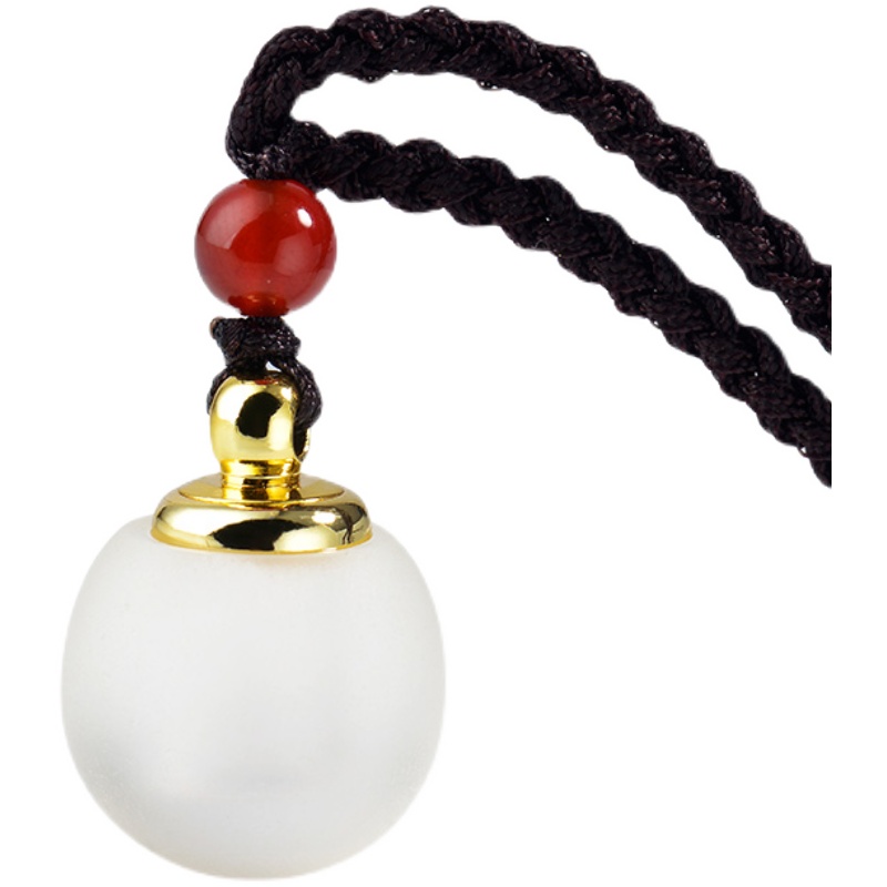 爱奢兔新品 磨砂小玻璃瓶空心吊坠可装东西装护符挂件舍利子项链可