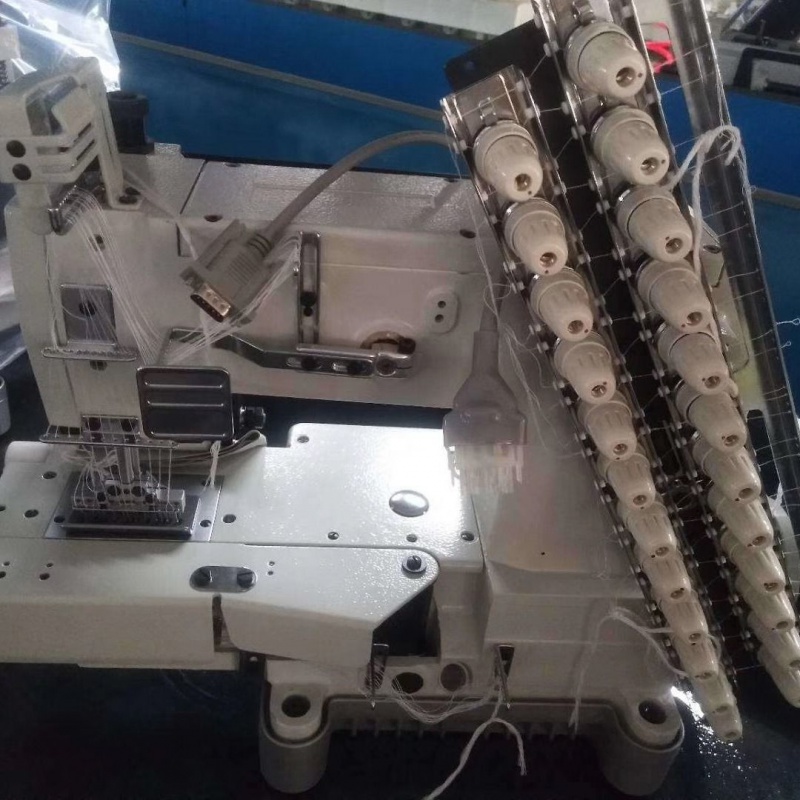 直驱vc008裤腰多针缝纫机松紧带橡筋机自动剪线多针机 直驱8针至13针