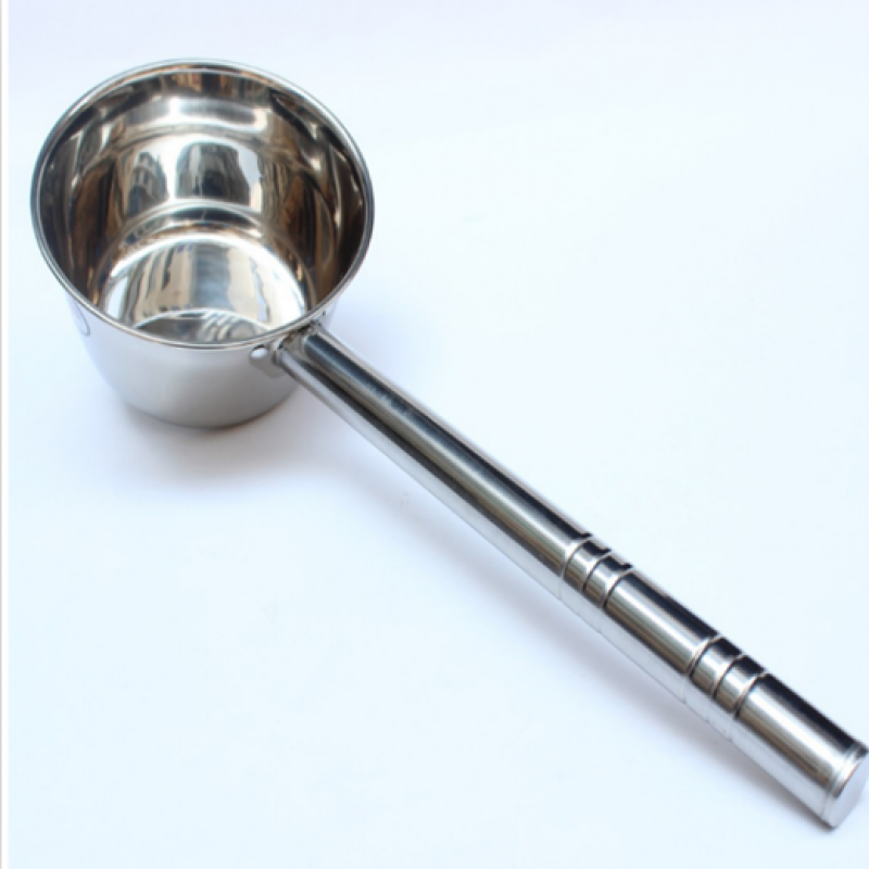 不锈钢加厚汤勺加长柄水勺大汤瓢水瓢舀饭店食堂商用 勺口直径12cm柄