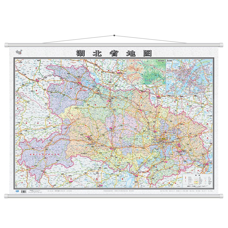 湖北省地图挂图（1.1米*0.8米 专业挂图 无拼缝）