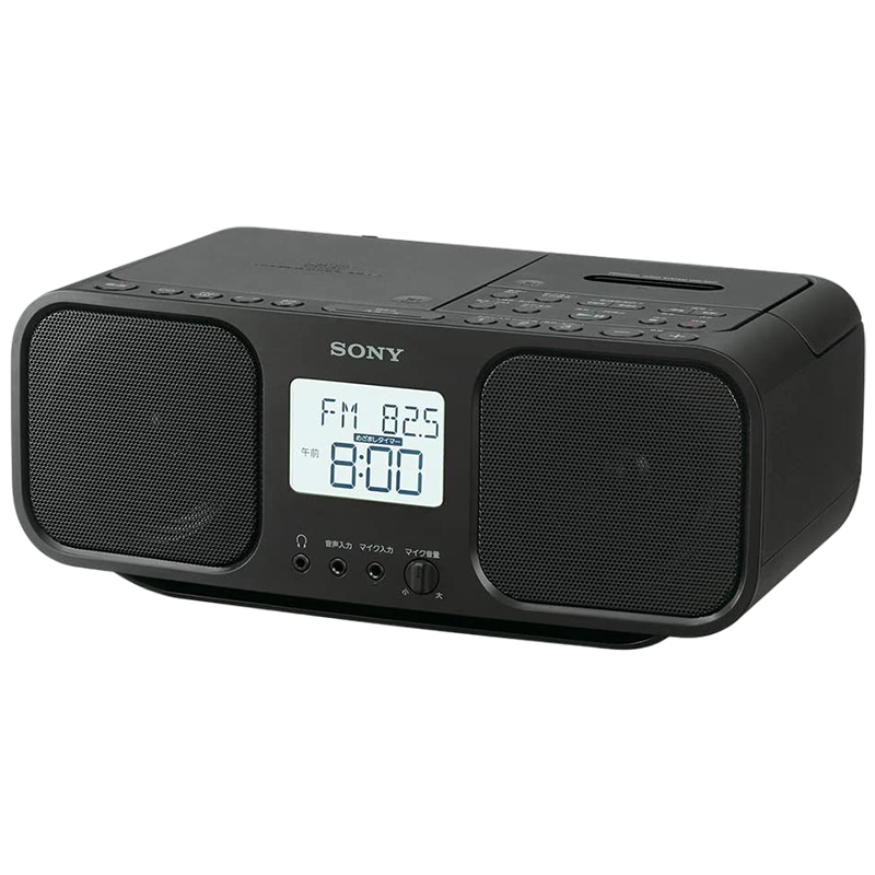 索尼（SONY） 【日本直郵 日本發(fā)貨】索尼收音機 磁帶機CD機鬧鐘一體機CFD-S401 CFD-S401 黑【需6個2號電池】 【需變壓器，請自行購買并使用、插電使用需拿出電池】