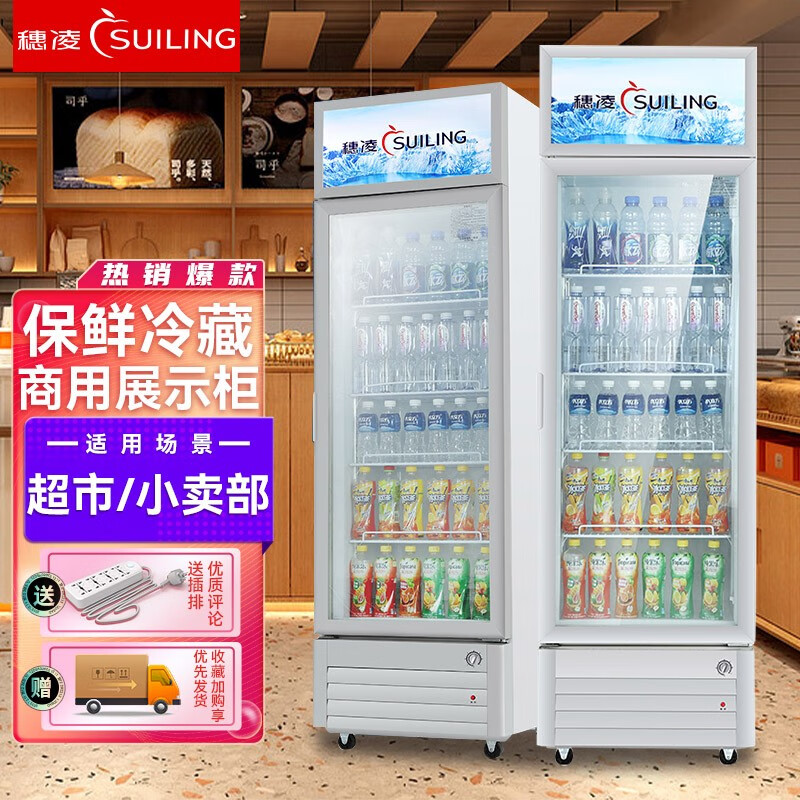 冷藏展示柜立式冰柜饮料柜啤酒柜保鲜冰箱超市便利店陈列柜多档控温